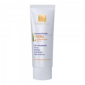 ضد آفتاب بی رنگ پوست چرب SPF+50 حجم 40 میلی لیتر آنژسل