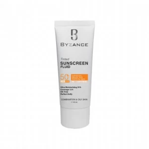 فلوئید ضد آفتاب رنگی SPF50 پوست چرب بیزانس (بژ روشن)