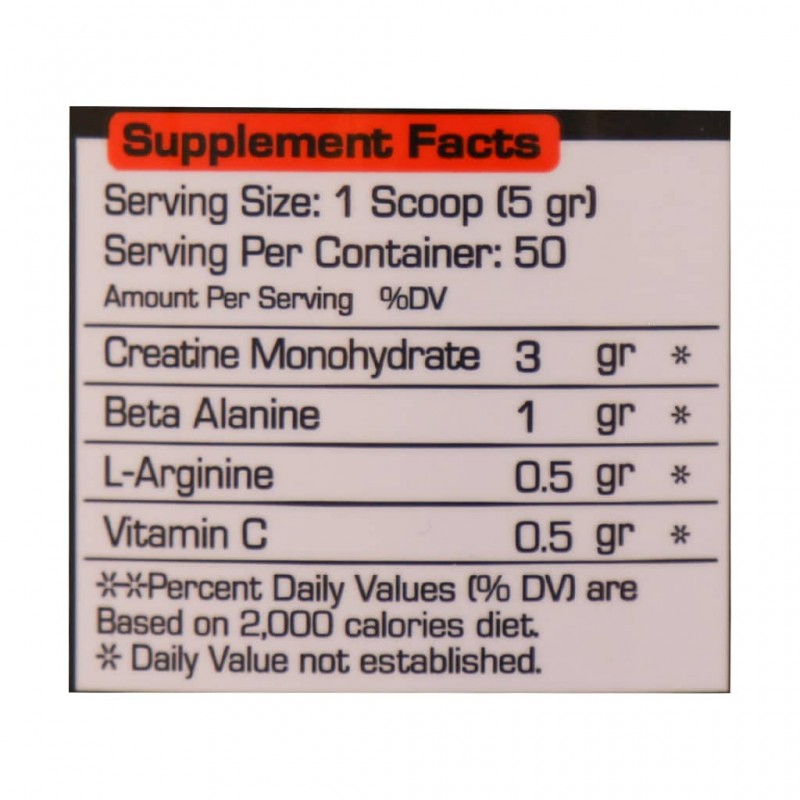 پودر کراتین و بتاآلانین نوتریمد 250 گرم